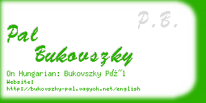 pal bukovszky business card